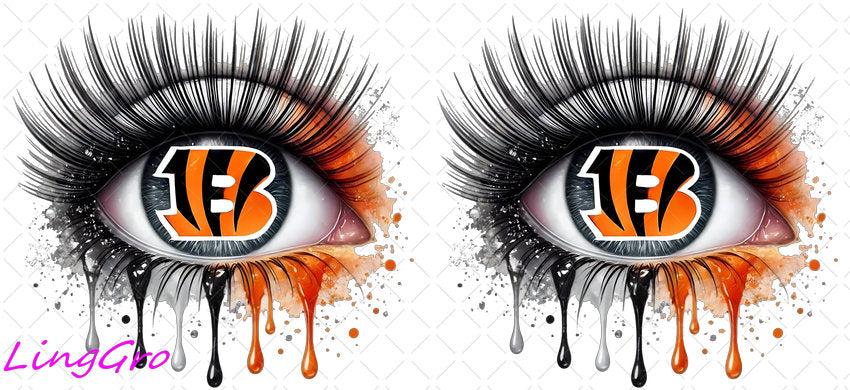 NFL Eye 16oz UV DTF TRANSFER Libbey Glass Can Cup Wrap KA-4204