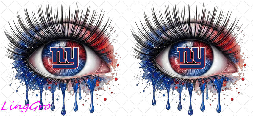 NFL Eye 16oz UV DTF TRANSFER Libbey Glass Can Cup Wrap KA-4212