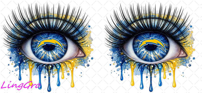 NFL Eye 16oz UV DTF TRANSFER Libbey Glass Can Cup Wrap KA-4215