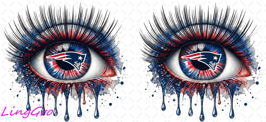 NFL Eye 16oz UV DTF TRANSFER Libbey Glass Can Cup Wrap KA-4219