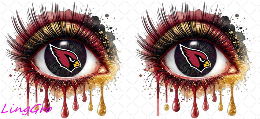 NFL Eye 16oz UV DTF TRANSFER Libbey Glass Can Cup Wrap KA-4221