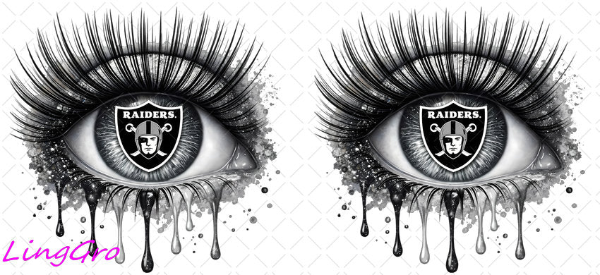 NFL Eye 16oz UV DTF TRANSFER Libbey Glass Can Cup Wrap KA-4227