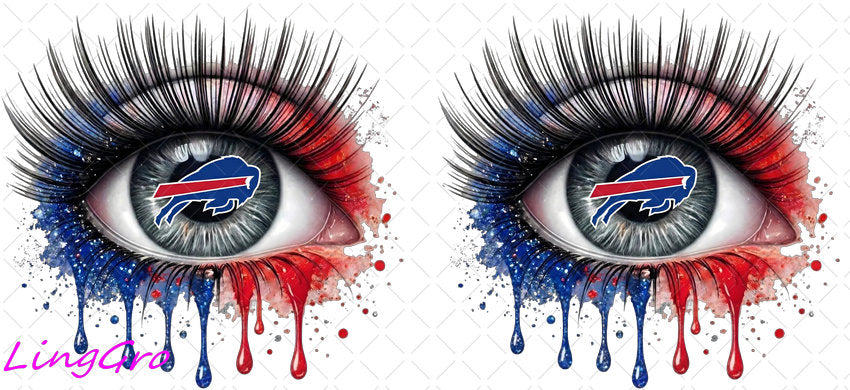 NFL Eye 16oz UV DTF TRANSFER Libbey Glass Can Cup Wrap KA-4232