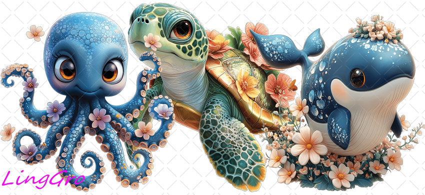 Animal 16oz UV DTF TRANSFER Libbey Glass Can Cup Wrap-KA-58