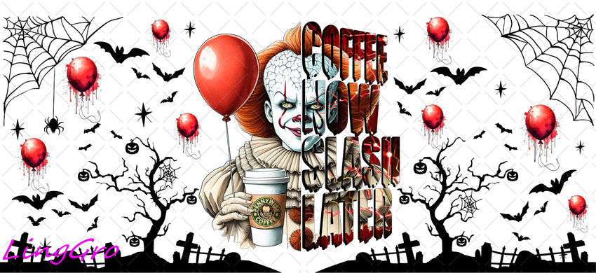 Halloween 16oz UV DTF TRANSFER Libbey Glass Can Cup Wrap-KA 996