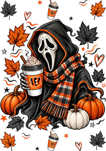 Halloween Football UV DTF Wrap for A5 Notebook KB-12