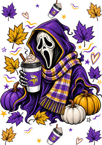 Halloween Football UV DTF Wrap for A5 Notebook KB-3