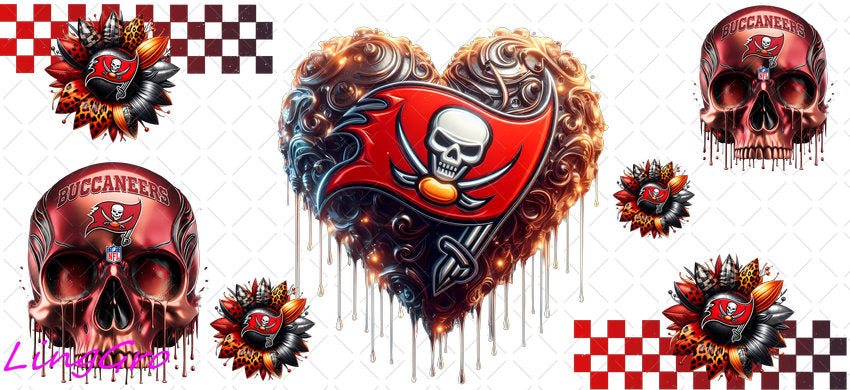 UV DTF Cup Wrap Transfer NEL Football Theme Waterproof Decal