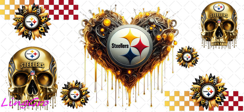 UV DTF Cup Wrap Transfer NEL Football Theme Waterproof Decal