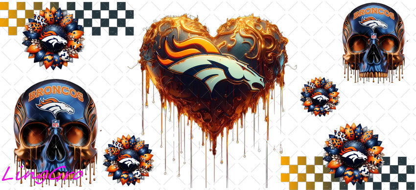 UV DTF Cup Wrap Transfer NEL Football Theme Waterproof Decal