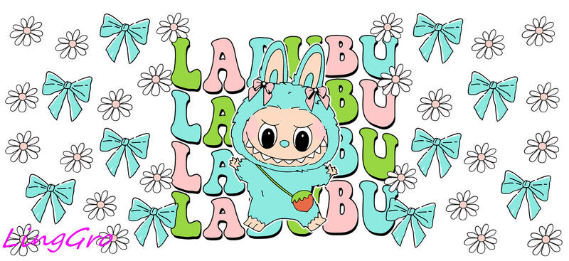 UV DTF Cup Wrap Transfer Labubu Waterproof Decal