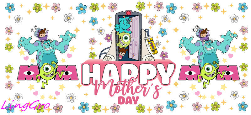 cute mom uv dtf cup wrap design for glass cup trendy mama uv dtf sticker