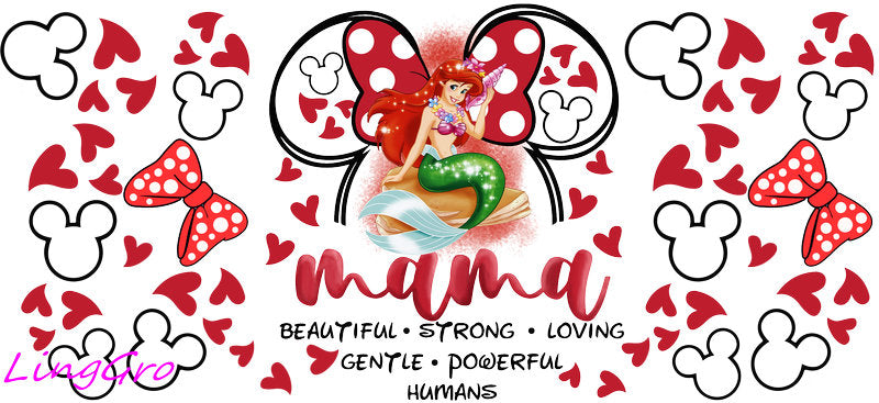 cute mom uv dtf cup wrap design for glass cup trendy mama uv dtf sticker