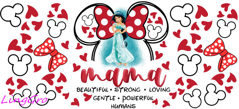 cute mom uv dtf cup wrap design for glass cup trendy mama uv dtf sticker