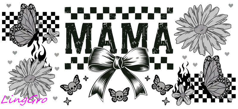 mom cup wrap uv dtf mothers day gift for mom glass cup wrap mama design