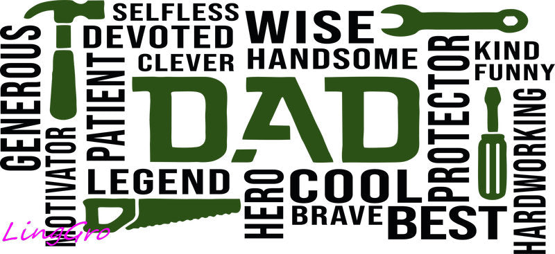 dad cup wrap uv dtf transfer fathers day tumbler decal design