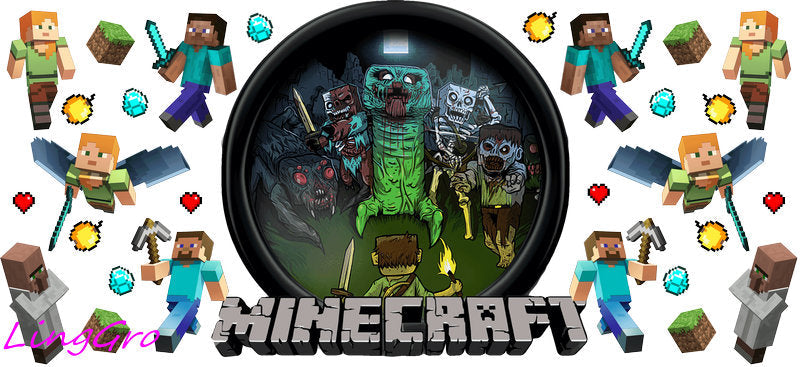 pixel tumbler wrap design
