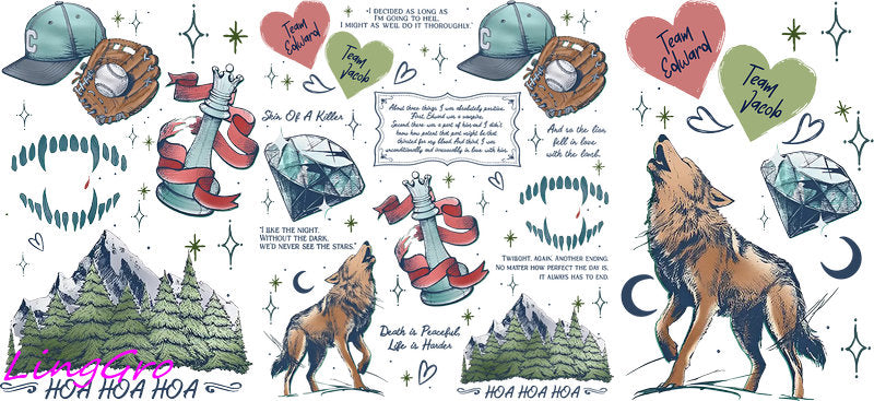 gothic aesthetic cup wrap