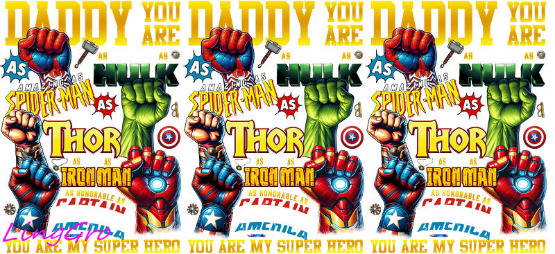 hero dad tumbler decal