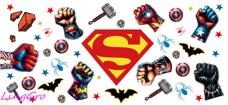 hero dad tumbler decal
