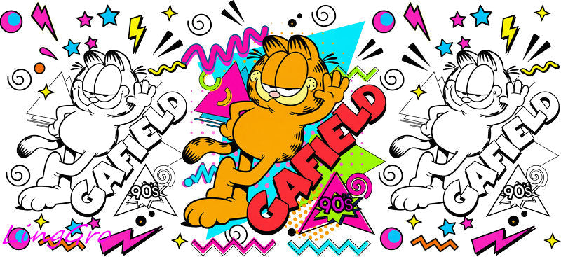 funny cartoon cat cup wrap