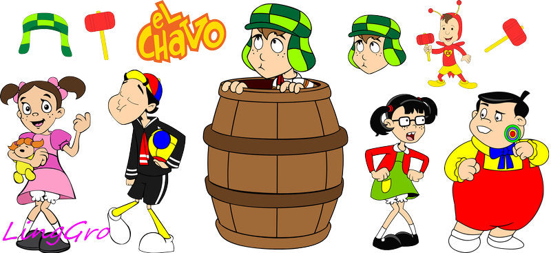 mexican cartoon cup wrap