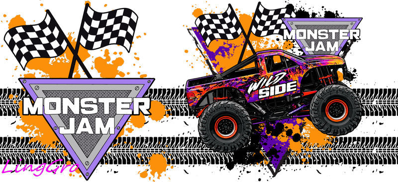 monster jam tumbler wrap