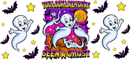 Classic Spooky Season Ghost Cup Wrap for 16oz Libbey KA-15448