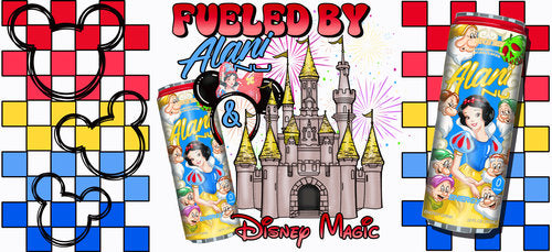 Fairest Princess Energy Drink Castle UV DTF Cup Wrap for 16oz Libbey Can KA-19154