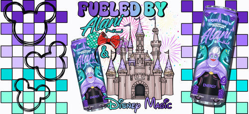 Sea Witch Energy Drink Castle UV DTF Cup Wrap for 16oz Libbey Can KA-19156