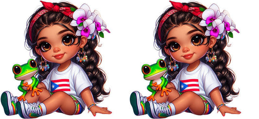 puerto rican girl cup wrap cute latina design for 16oz libbey glass can