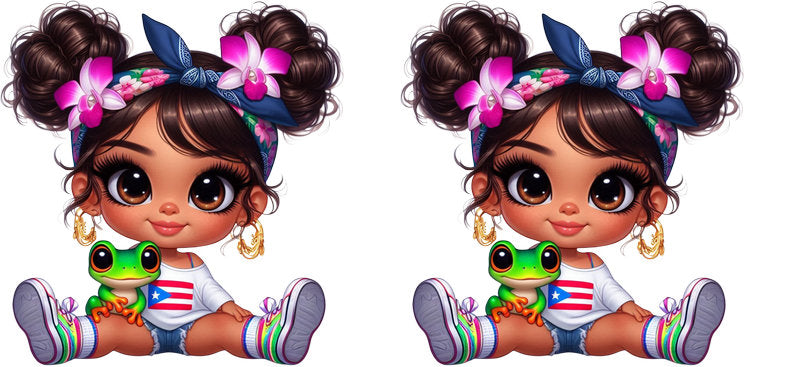 latina cartoon cup wrap colorful character for libbey glass can
