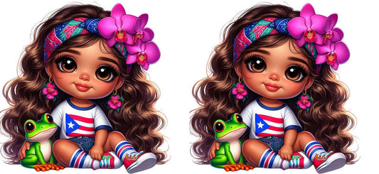 puerto rican baby cup wrap adorable character design for glass can