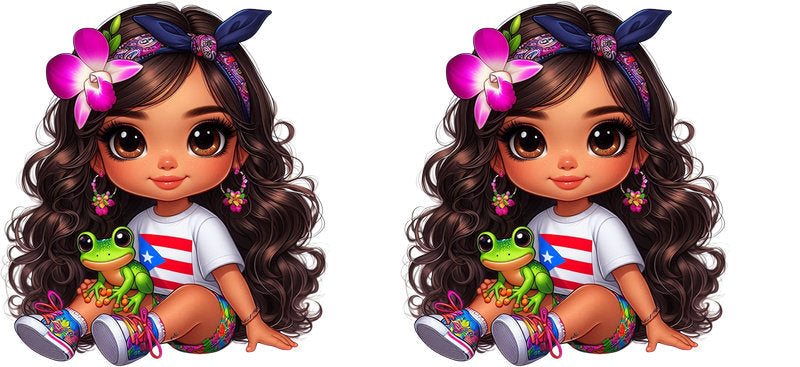 cute latina girl art cup wrap modern illustration for glass