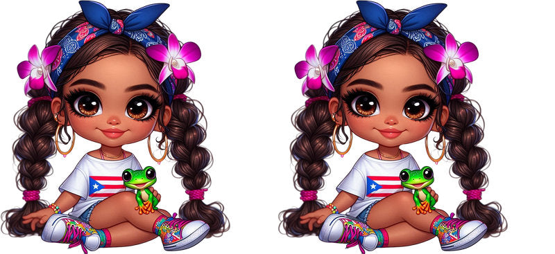 puerto rican baby art cup wrap colorful illustration