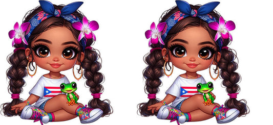 puerto rican baby art cup wrap colorful illustration