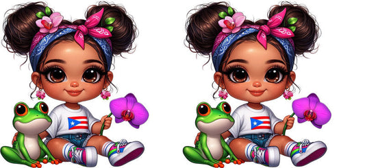 puerto rican floral girl cup wrap detailed flower design