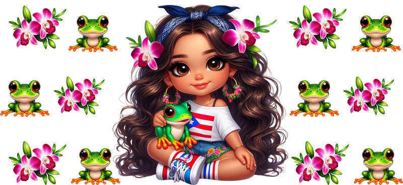 cute hispanic princess cup wrap soft elegant style
