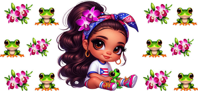 puerto rican cute design cup wrap fun character style
