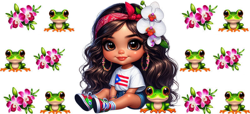 latina cute princess cup wrap sweet design for glass can