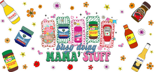 Mixed condiment cup wrap decal for 16oz Libbey glass 24cm x 11cm KA-5529