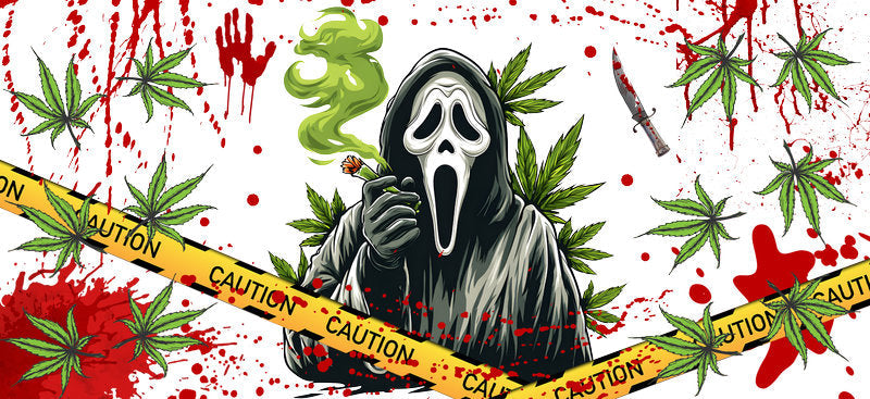 ghostface style cup wrap decal