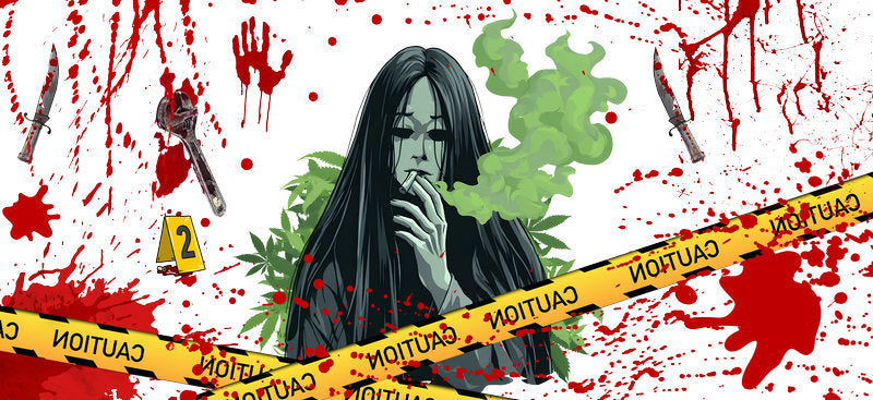 dark hair horror girl wrap