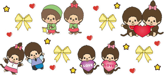 Sweet Couple Cartoon Kids UV DTF Cup Wrap for 16oz Glass Can KA-10149