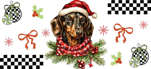 terrier holiday puppy UV DTF cup wrap tumbler glass can aesthetic