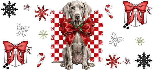 christmas eve puppy UV DTF cup wrap aesthetic tumbler drinkware