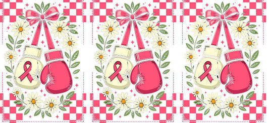 pink ribbon nurse life UV DTF cup wrap for 16oz glass can breast cancer decal KA-10373