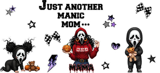 Spooky Mama UV DTF Cup Wrap for 16oz Glass Can KA-10431