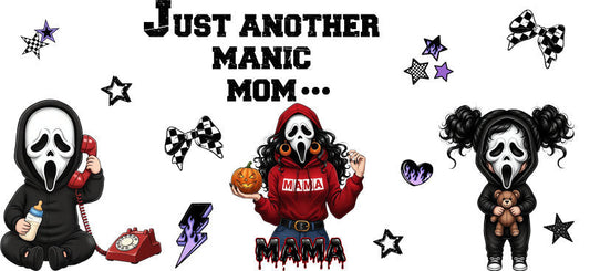 Dark Horror Mama UV DTF Cup Wrap for 16oz Glass Can KA-10433