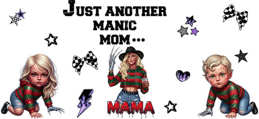 Vintage Horror Mama UV DTF Cup Wrap for 16oz Glass Can KA-10434